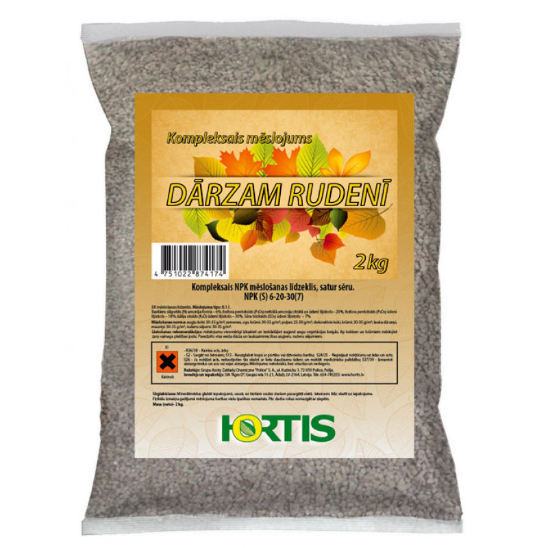 Mēslojums dārzam Rudenī 2kg.